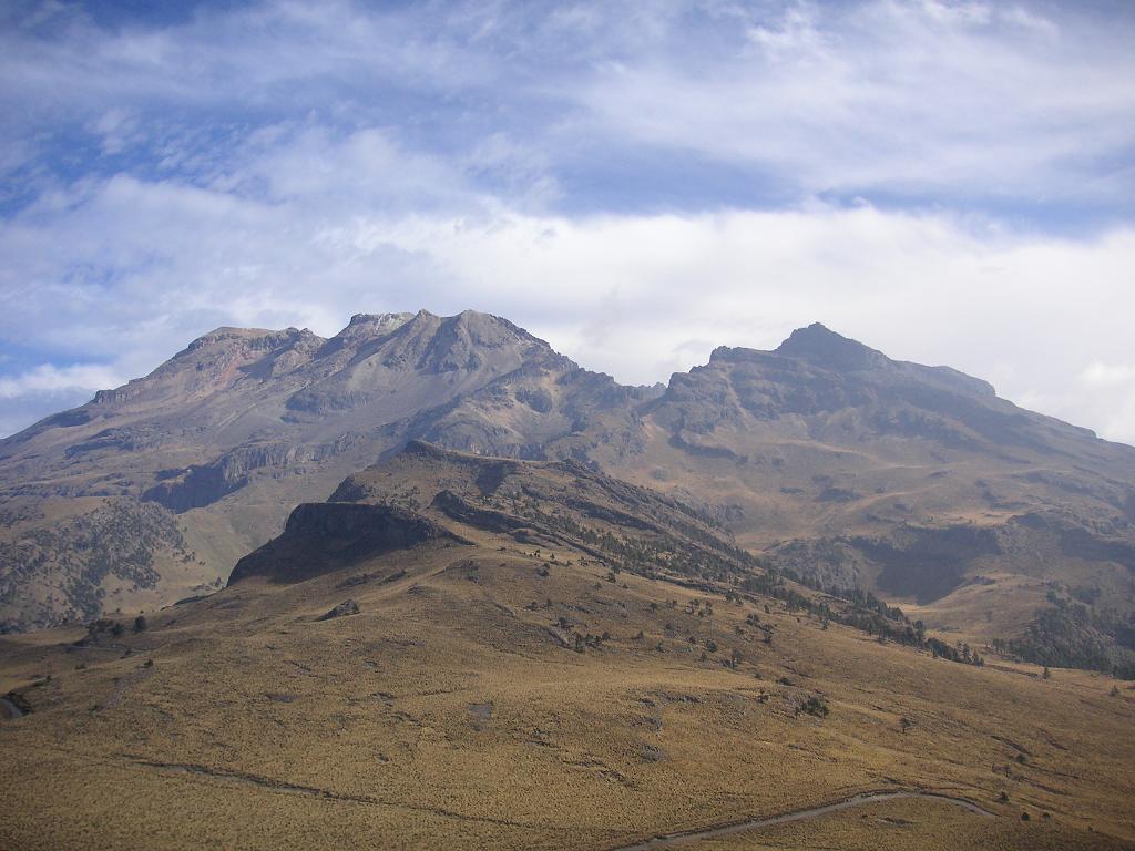 Iztaccihuatl, about 17,100 feet.