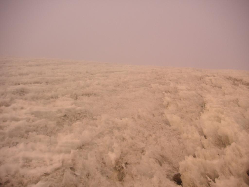 Penitentes at the base of the Jamapa glacier.