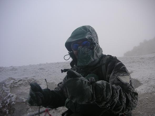 This is Alfredo at the Summit Crater of El Pico de Orizaba.